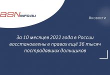 Фото - За 10 месяцев 2022 года в России восстановлены в правах ещё 36 тысяч пострадавших дольщиков